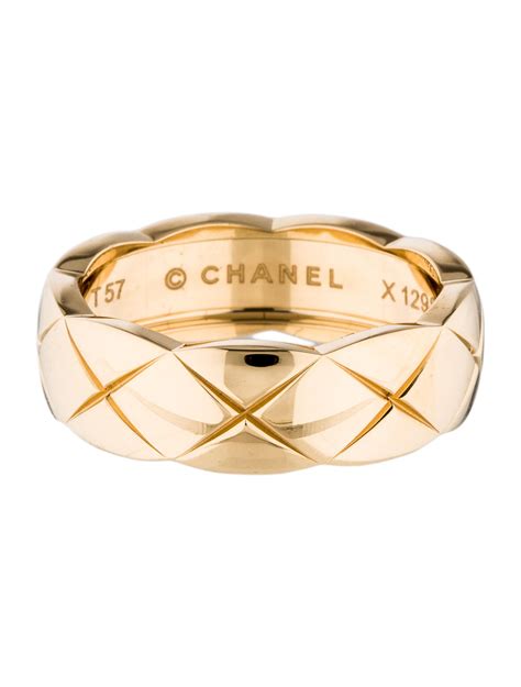 chanel gold ring band|authentic chanel rings.